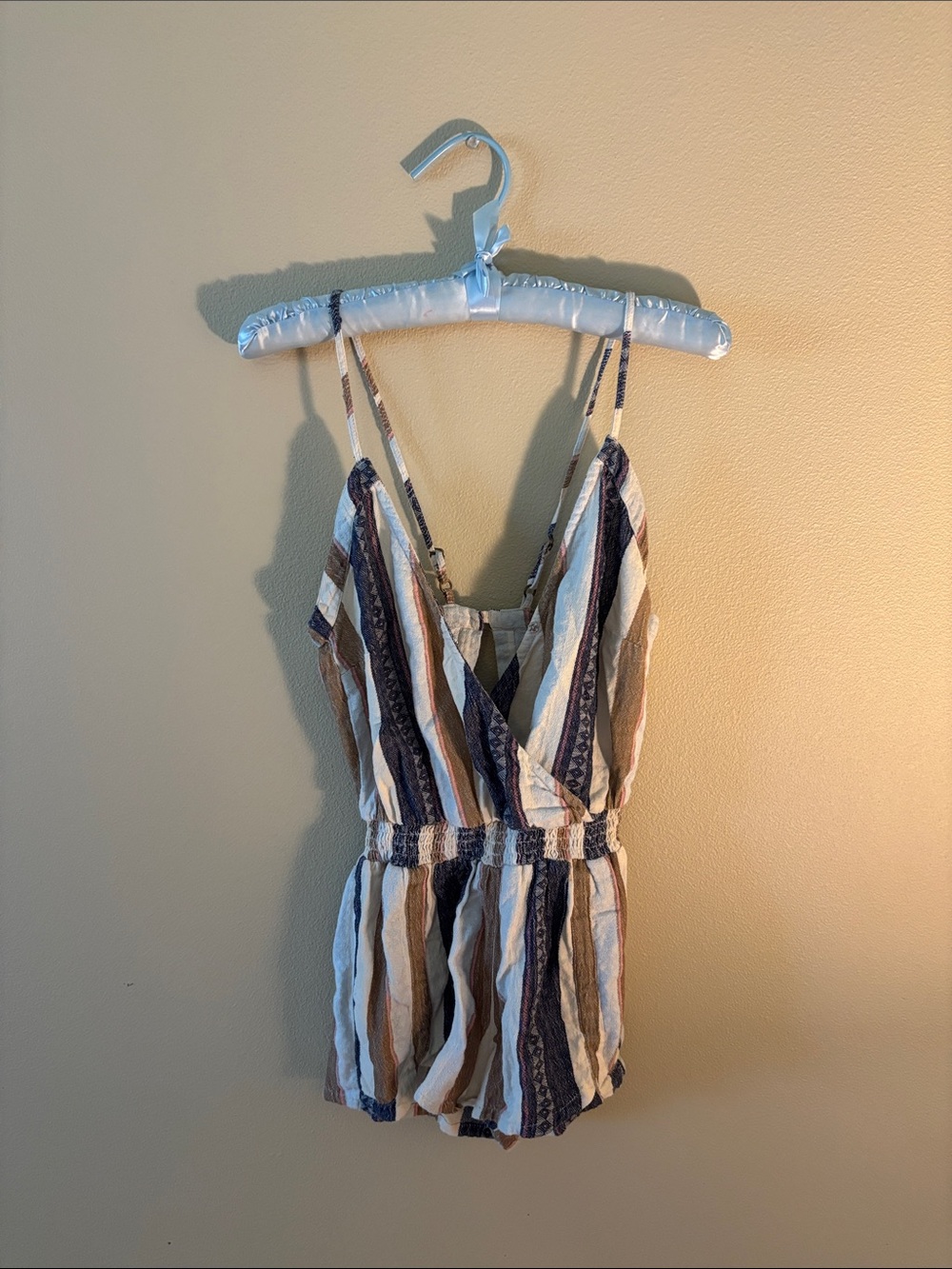 O'Neill - Brenda Striped Cut-Out Cotton Romper!!